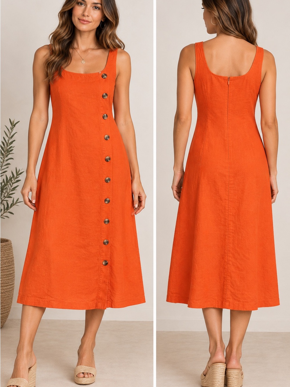 Ann Taylor linen blend dress